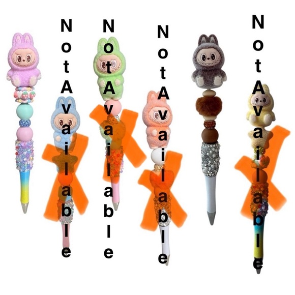 Back in stock !.Handcrafted pens . Rainbow theme Labubu…price is for 1 pen . - Picture 3 of 7